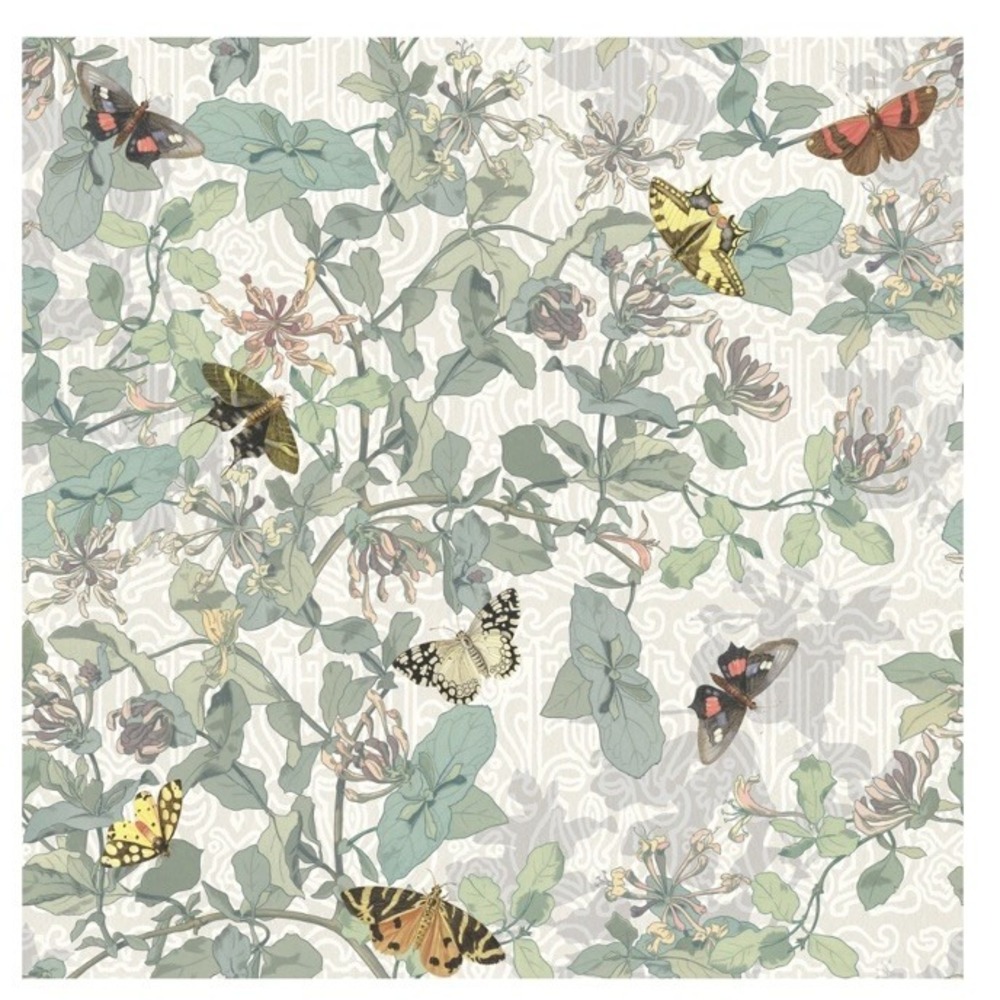 Soicher Marin Yuki Osada Morning Glory Butterflies Cream Wallpaper WYK23076-$295